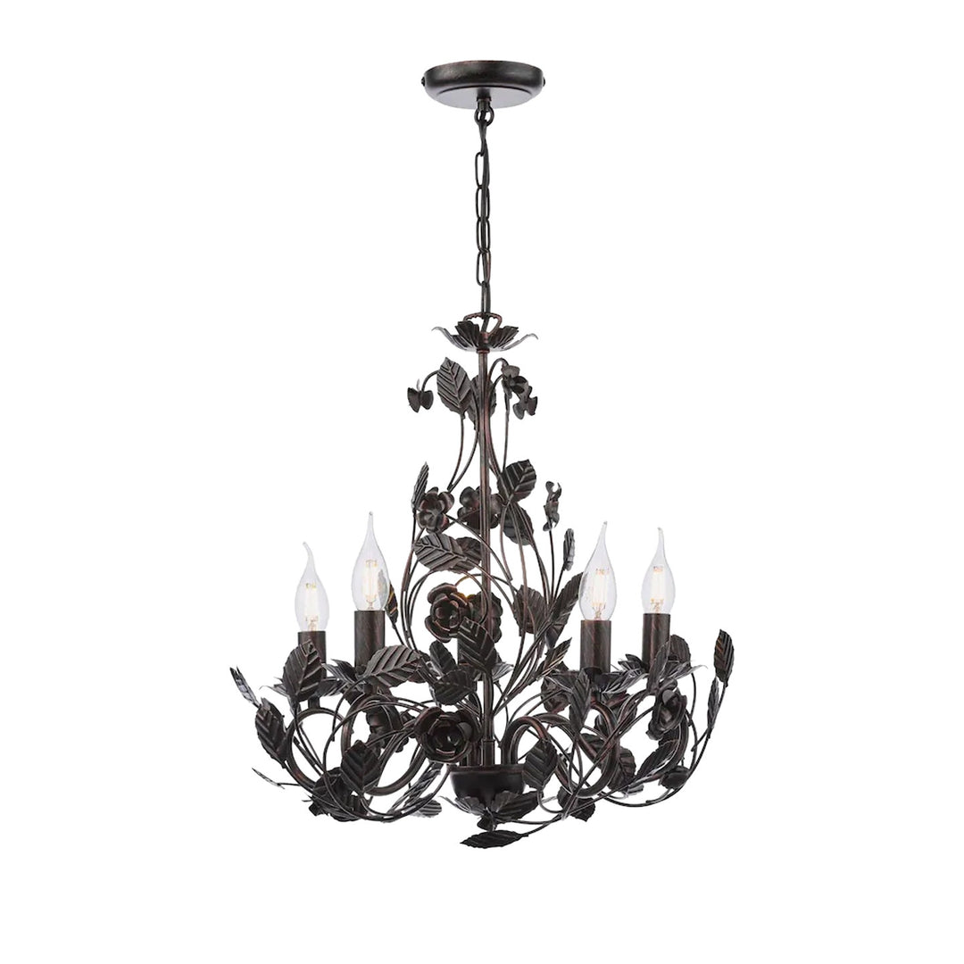 Rosaio Wrought Iron Chandelier - Vakkerlight