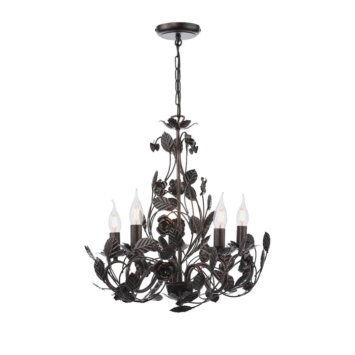 Rosaio Wrought Iron Chandelier - Vakkerlight