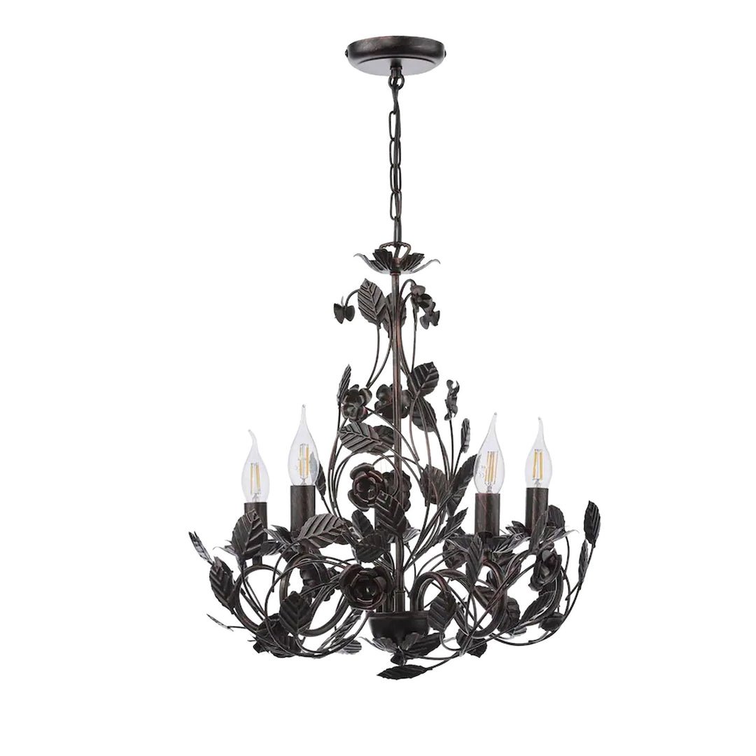 Rosaio Wrought Iron Chandelier - Vakkerlight