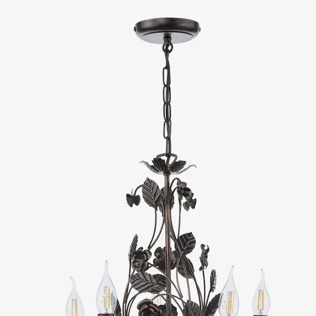 Rosaio Wrought Iron Chandelier - Vakkerlight