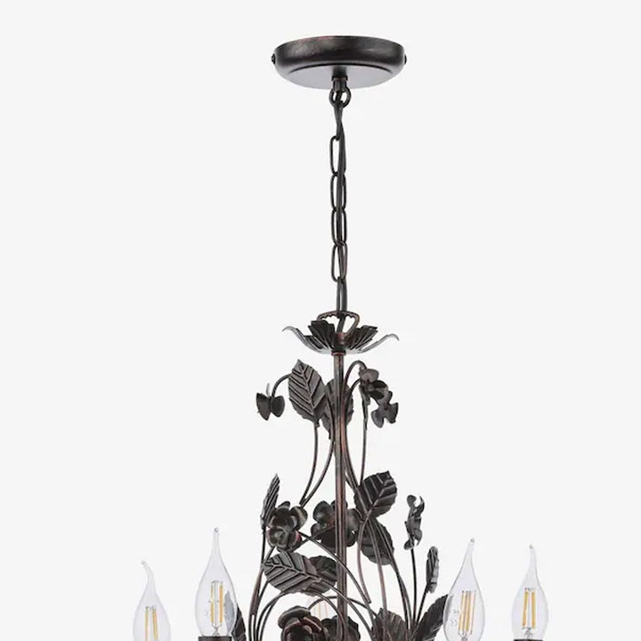 Rosaio Wrought Iron Chandelier - Vakkerlight