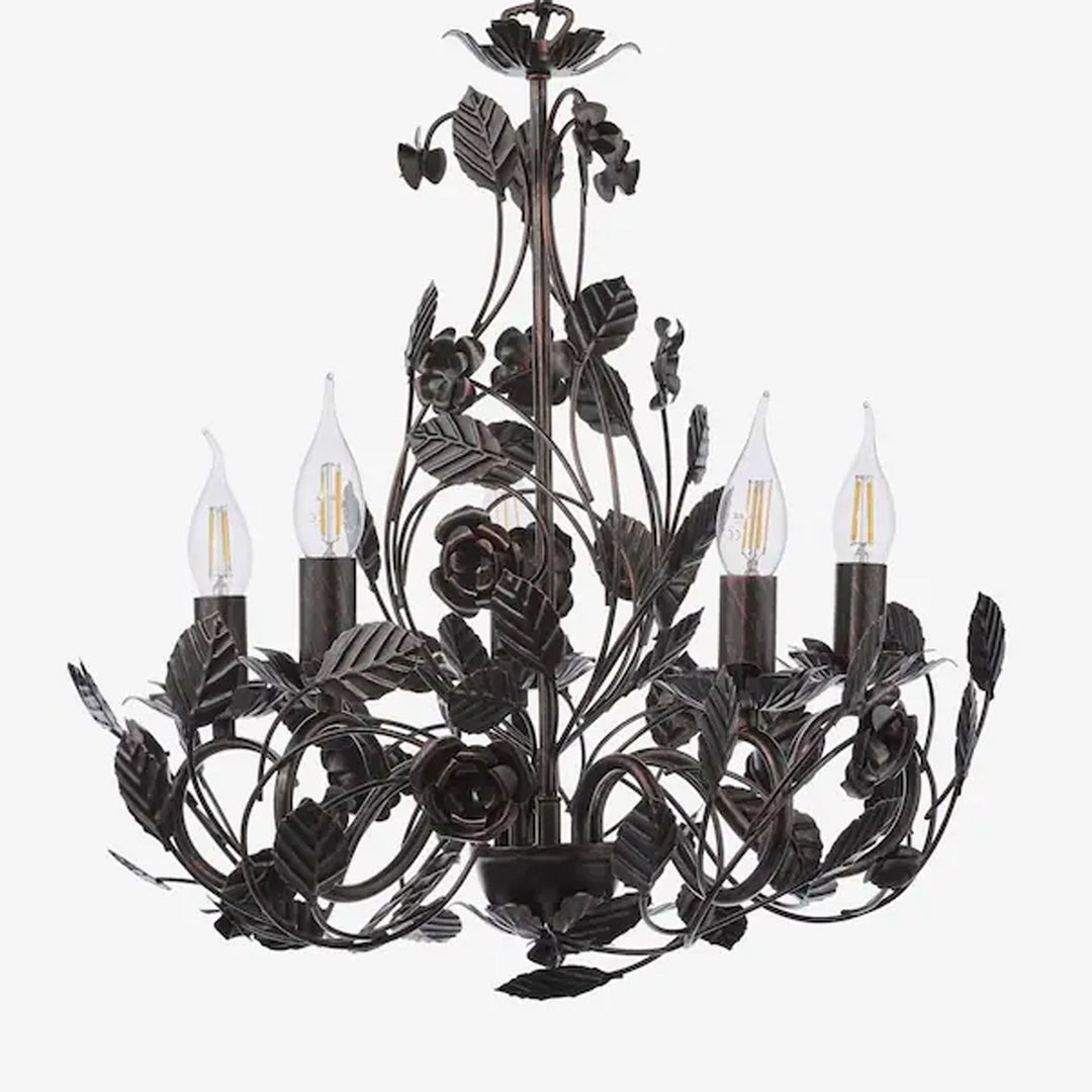 Rosaio Wrought Iron Chandelier - Vakkerlight
