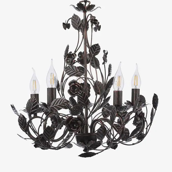 Rosaio Wrought Iron Chandelier - Vakkerlight