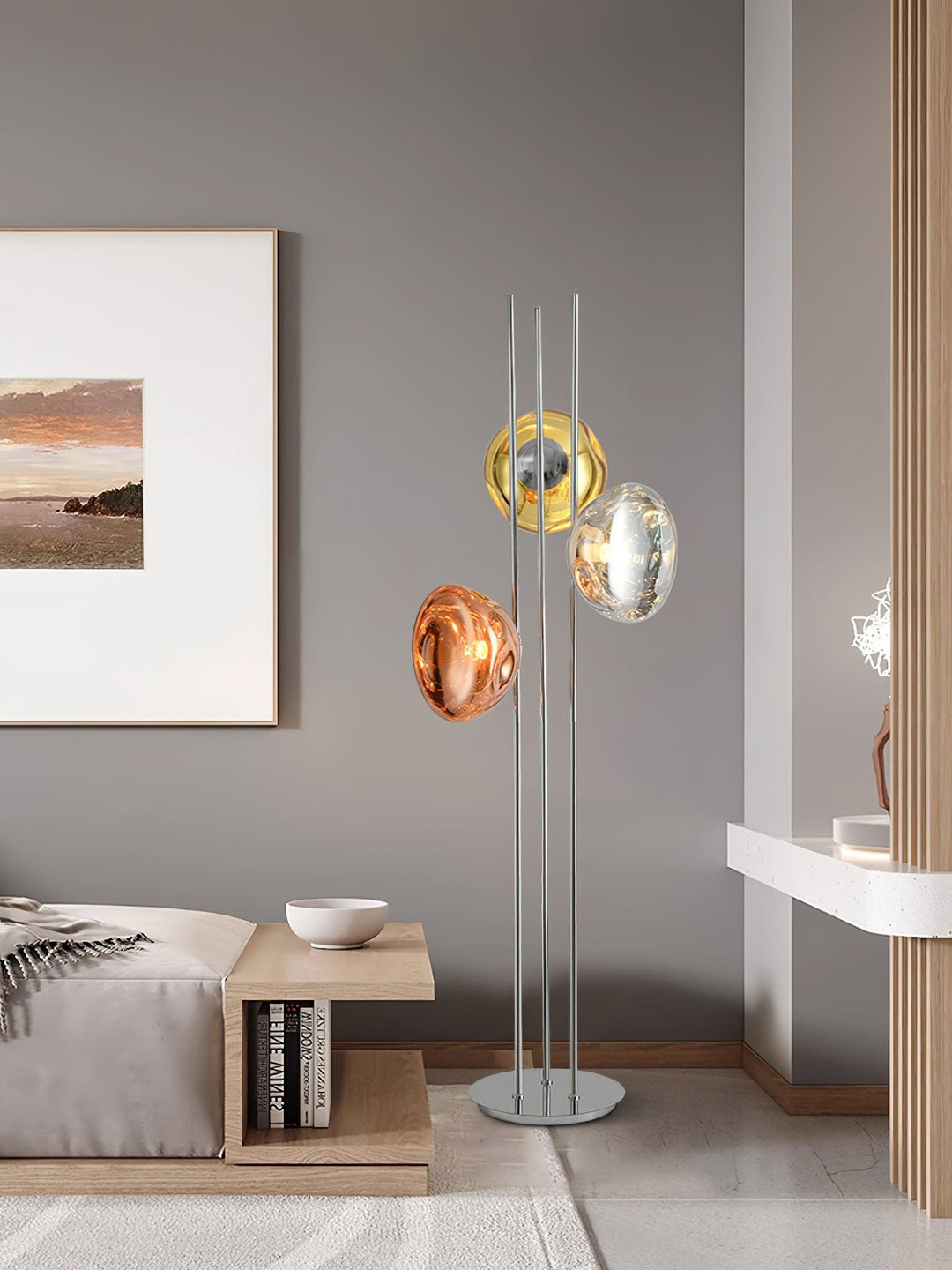 Three Lava Glass Floor Lamp - Vakkerlight