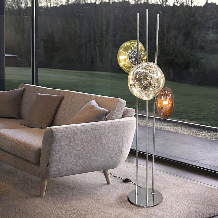 Three Lava Glass Floor Lamp - Vakkerlight