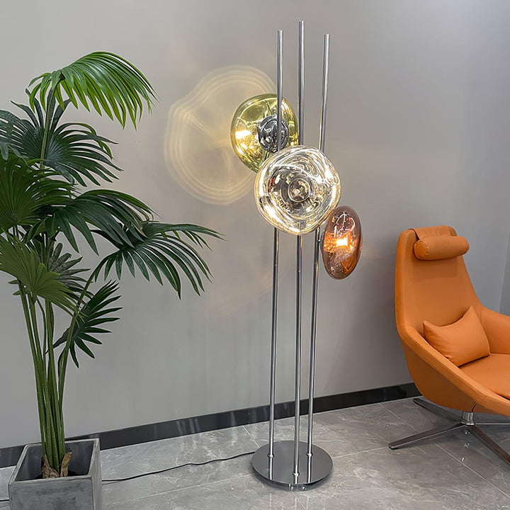 Three Lava Glass Floor Lamp - Vakkerlight