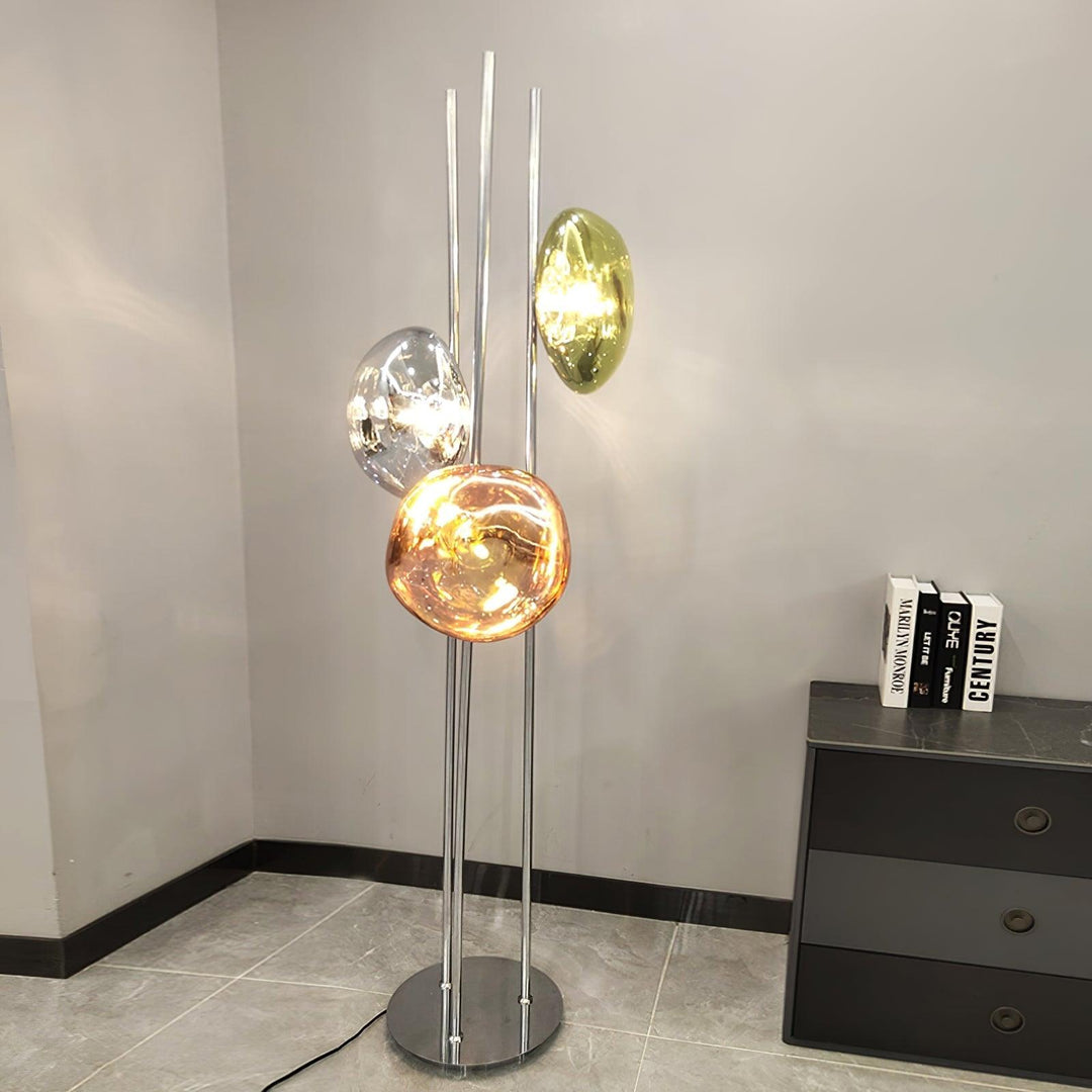 Three Lava Glass Floor Lamp - Vakkerlight