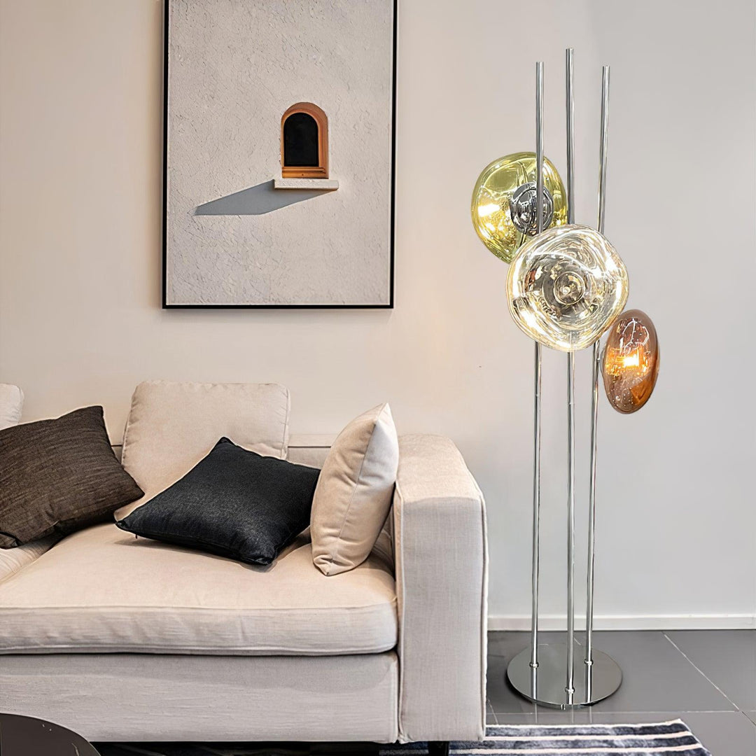 Three Lava Glass Floor Lamp - Vakkerlight