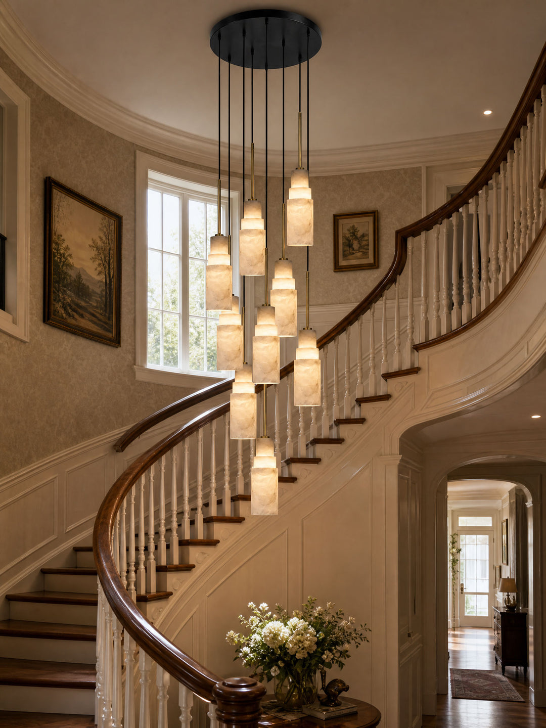 Tiered Alabaster Cluster Chandelier - Vakkerlight