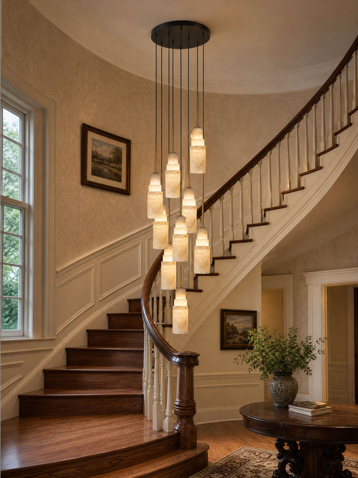 Tiered Alabaster Cluster Chandelier - Vakkerlight