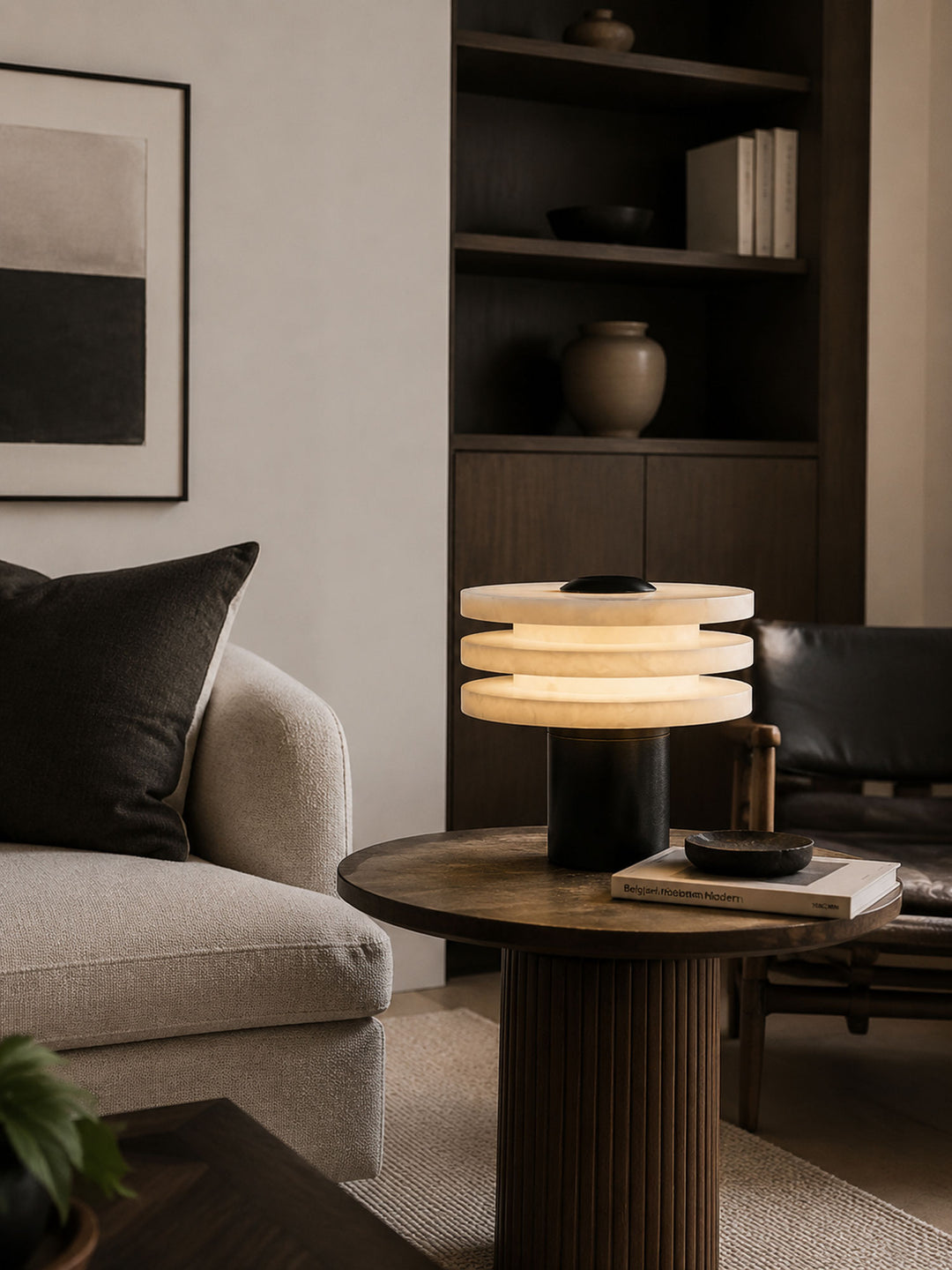 Tiered Obelisk Alabaster Table Lamp - Vakkerlight
