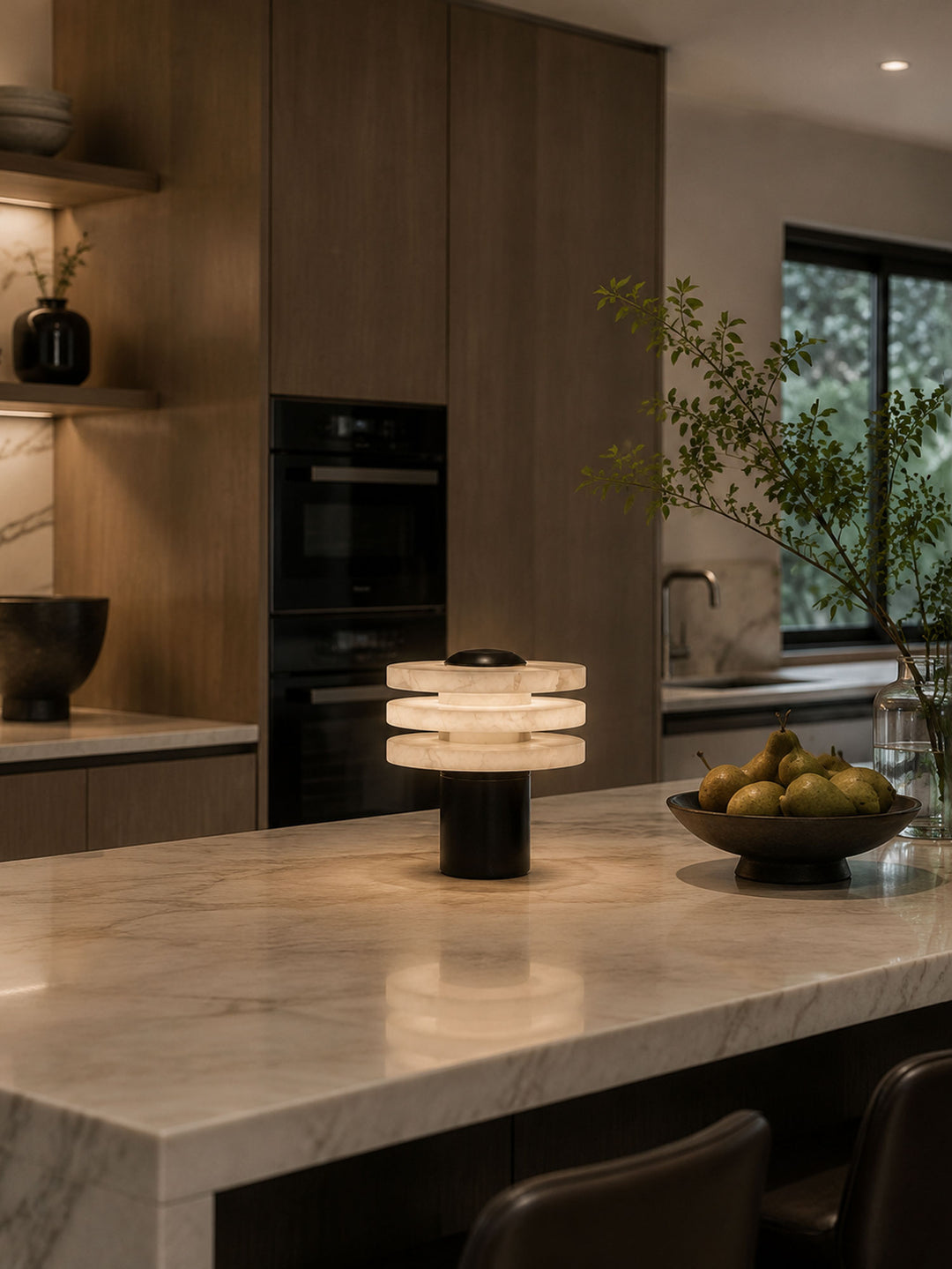 Tiered Obelisk Alabaster Table Lamp - Vakkerlight