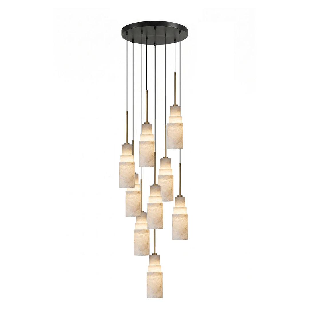 Tiered Alabaster Cluster Chandelier - Vakkerlight