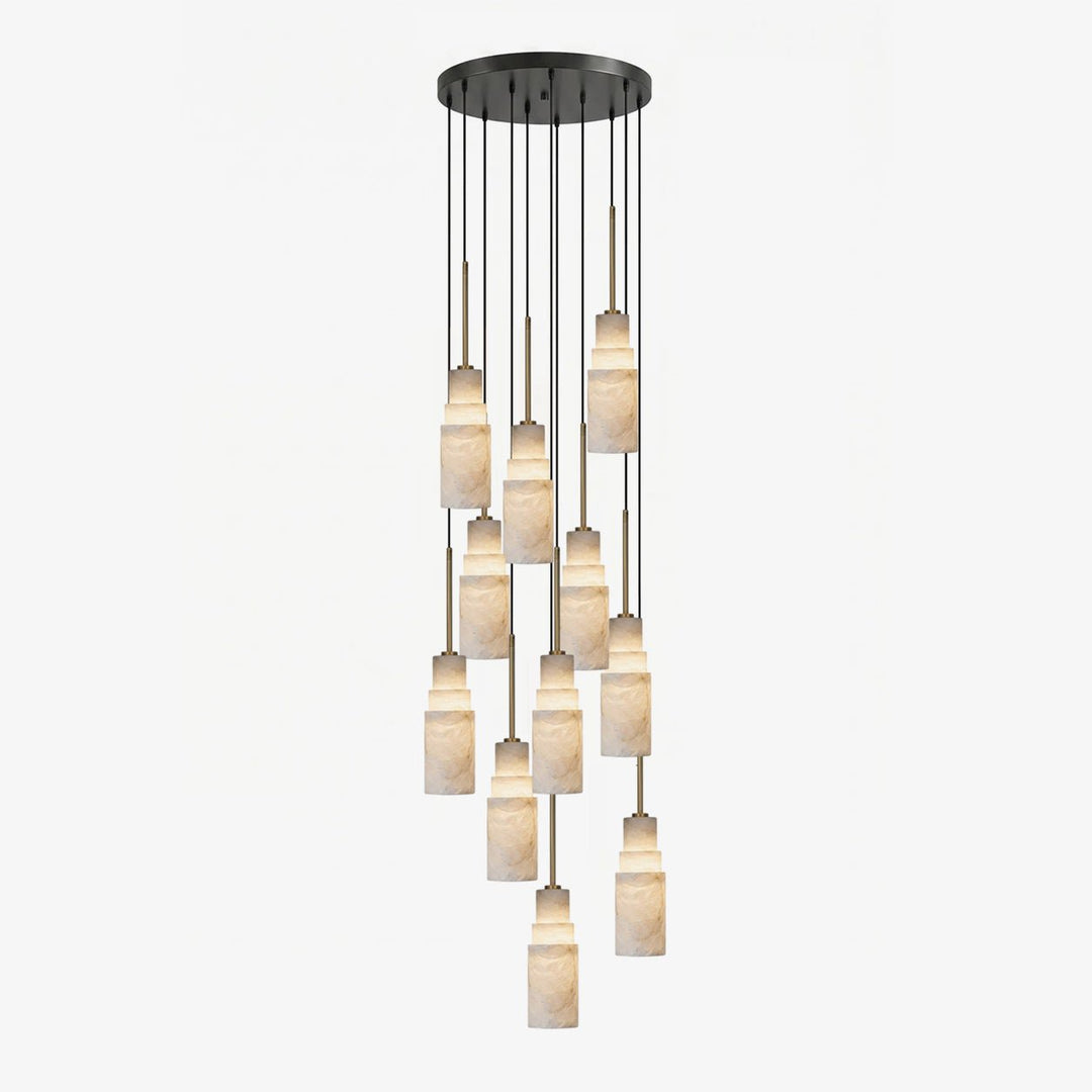 Tiered Alabaster Cluster Chandelier - Vakkerlight