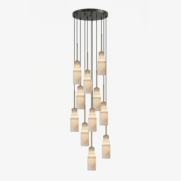 Tiered Alabaster Cluster Chandelier - Vakkerlight