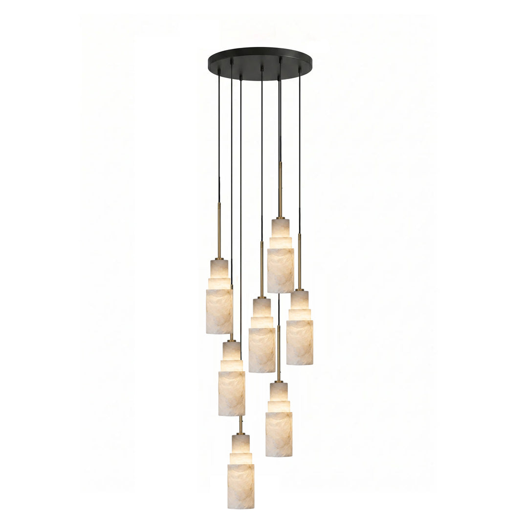 Tiered Alabaster Cluster Chandelier - Vakkerlight