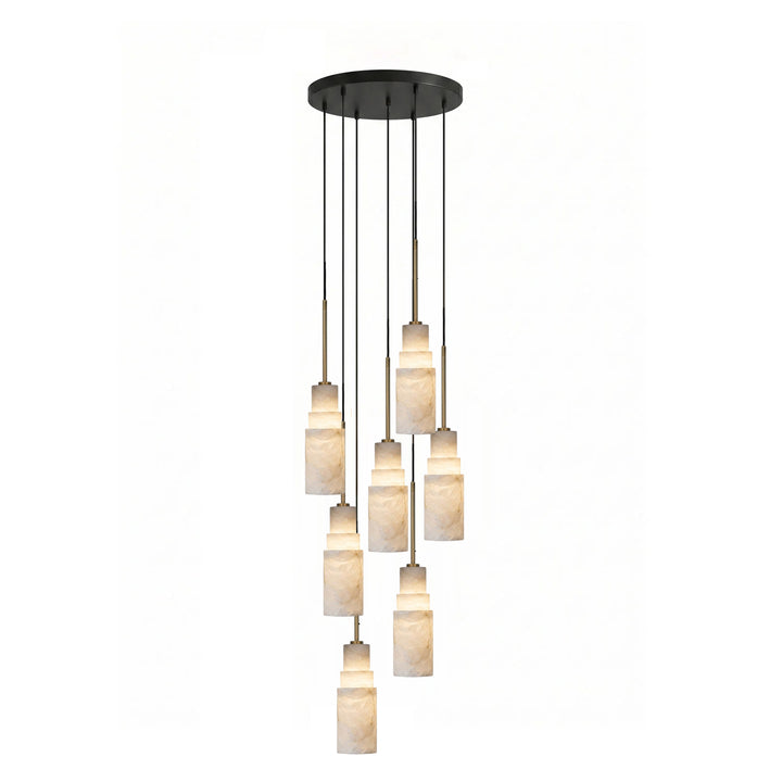 Tiered Alabaster Cluster Chandelier - Vakkerlight