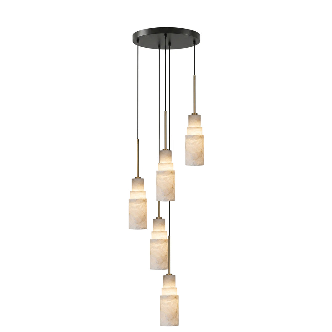 Tiered Alabaster Cluster Chandelier - Vakkerlight