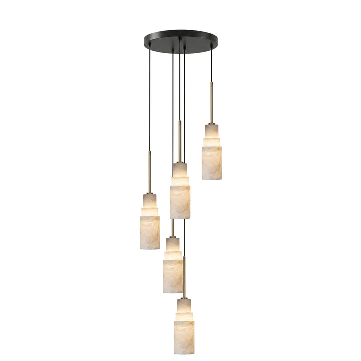 Tiered Alabaster Cluster Chandelier - Vakkerlight