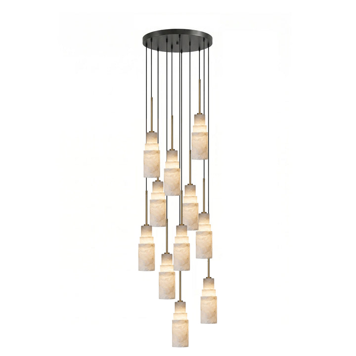 Tiered Alabaster Cluster Chandelier - Vakkerlight