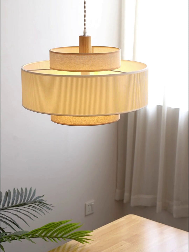 Tiered Linen Pendant Lamp - Vakkerlight