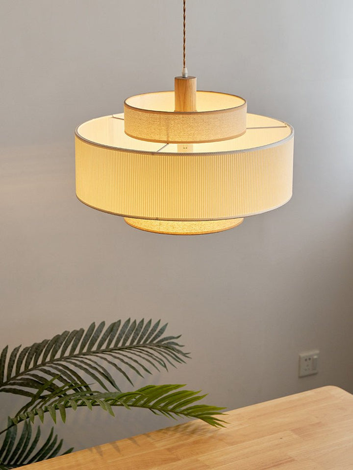 Tiered Linen Pendant Lamp - Vakkerlight