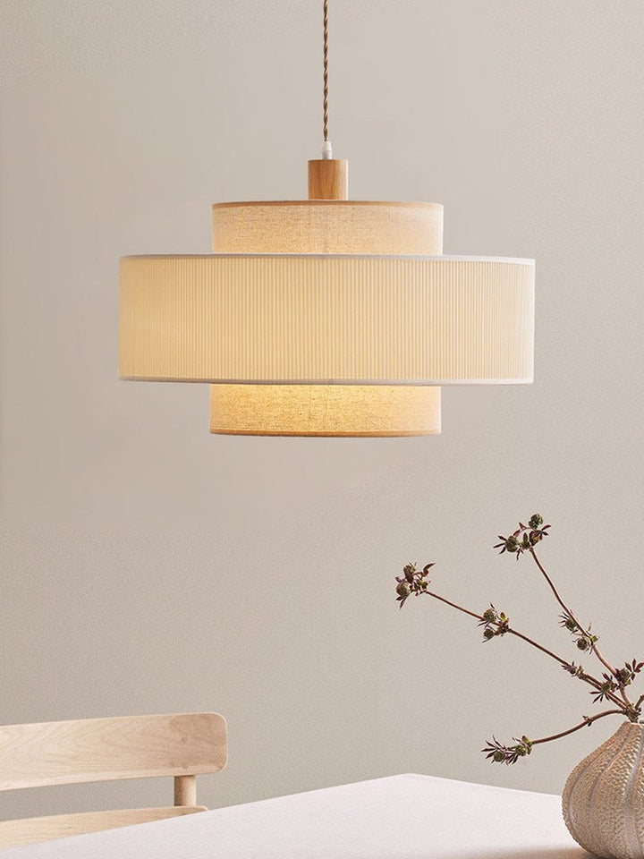 Tiered Linen Pendant Lamp - Vakkerlight
