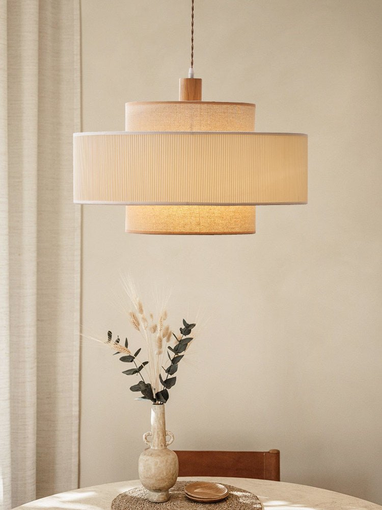 Tiered Linen Pendant Lamp - Vakkerlight