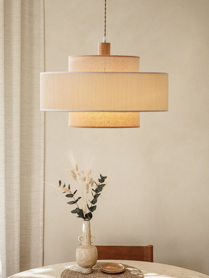 Tiered Linen Pendant Lamp - Vakkerlight
