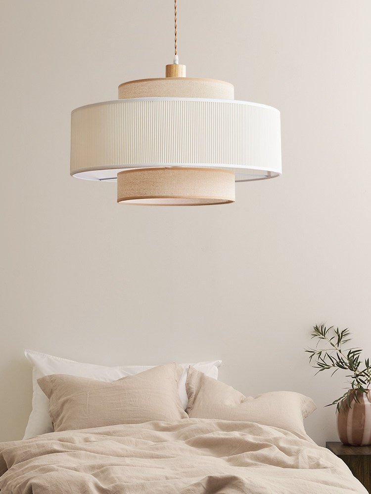 Tiered Linen Pendant Lamp - Vakkerlight
