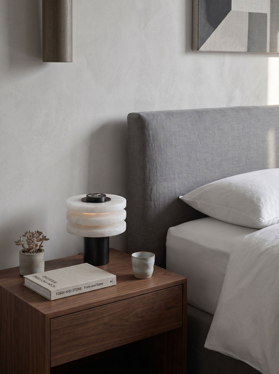 Tiered Obelisk Alabaster Table Lamp - Vakkerlight