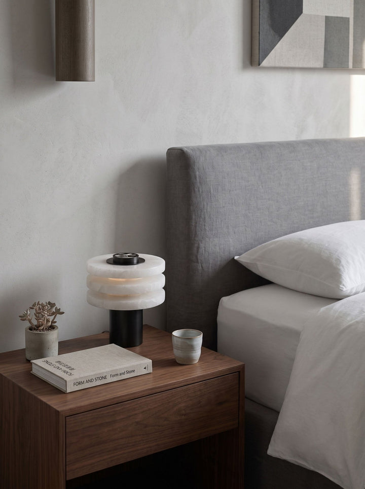 Tiered Obelisk Alabaster Table Lamp - Vakkerlight