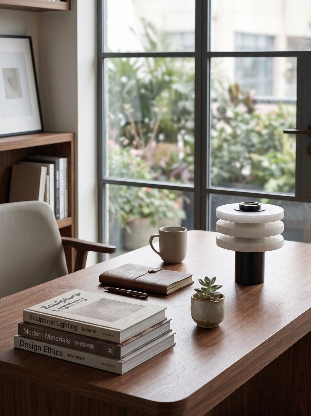 Tiered Obelisk Alabaster Table Lamp - Vakkerlight