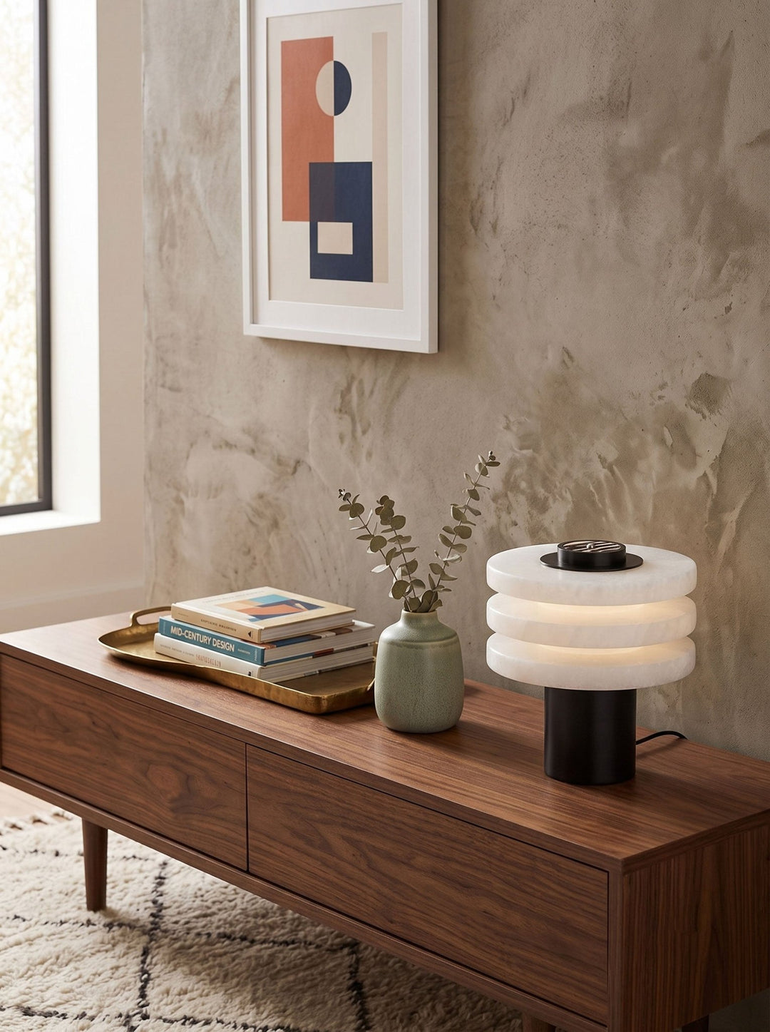 Tiered Obelisk Alabaster Table Lamp - Vakkerlight