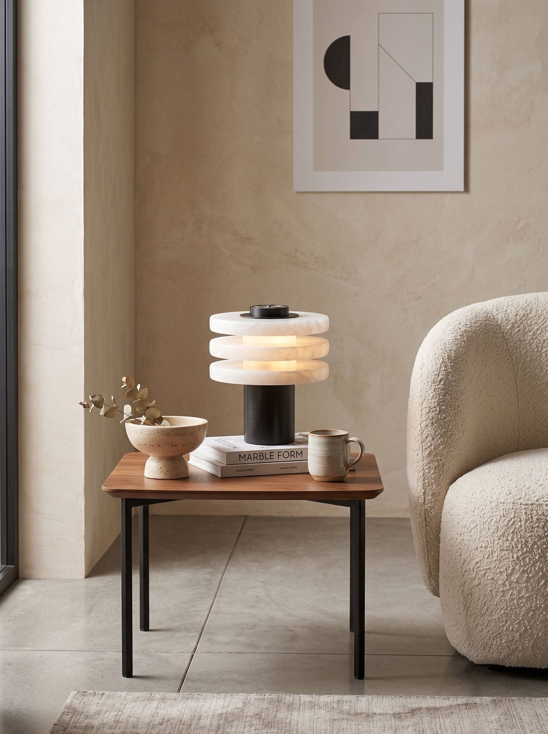 Tiered Obelisk Alabaster Table Lamp - Vakkerlight