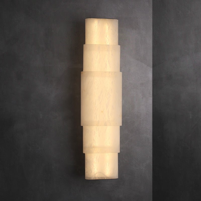 Tiered Alabaster Column Sconce - Vakkerlight