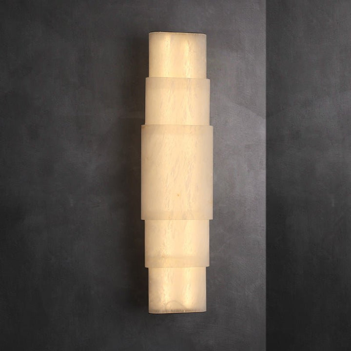 Tiered Alabaster Column Sconce - Vakkerlight