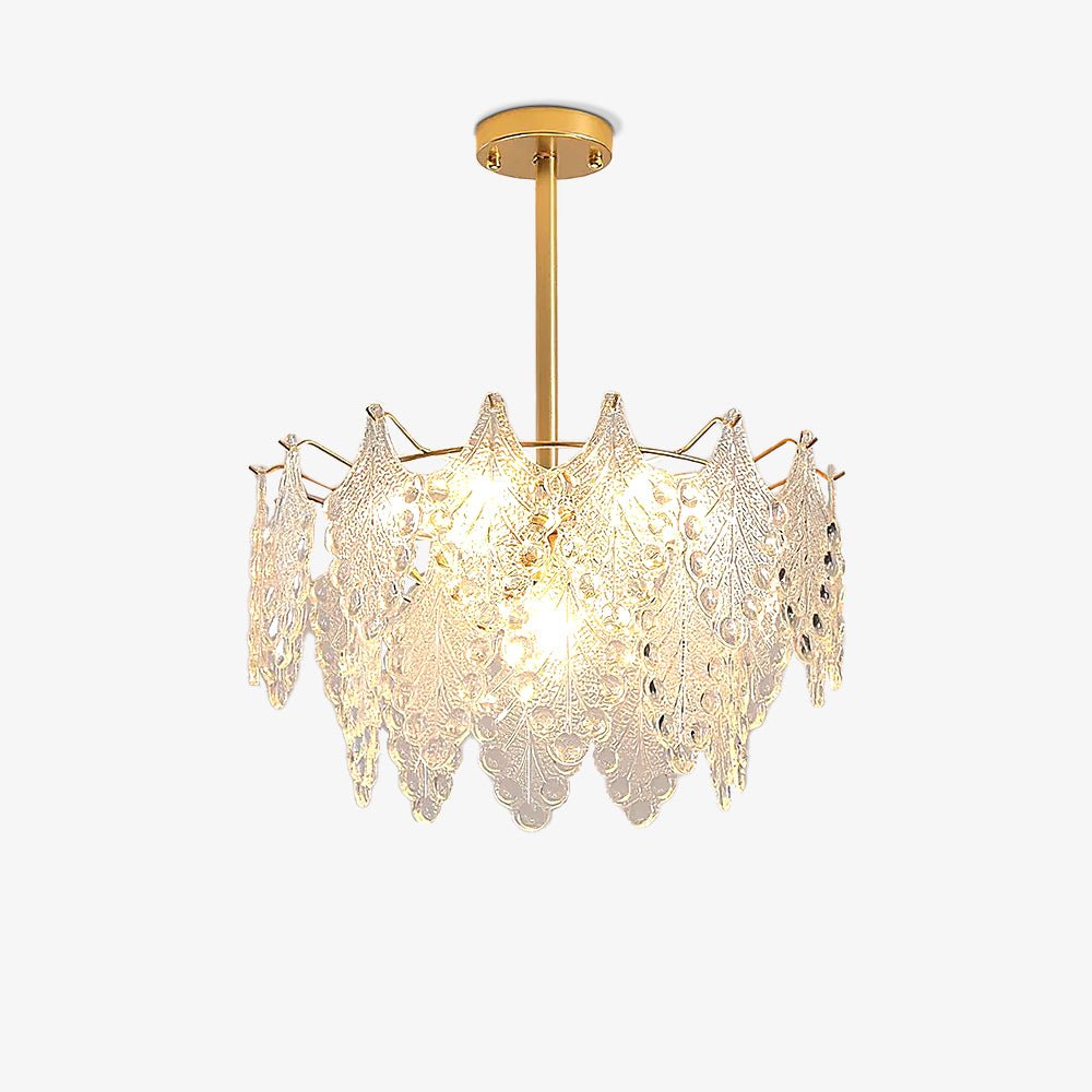 Tiered Carved Glass Chandelier - Vakkerlight