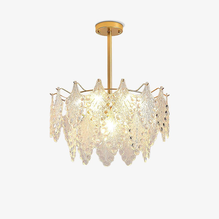 Tiered Carved Glass Chandelier - Vakkerlight