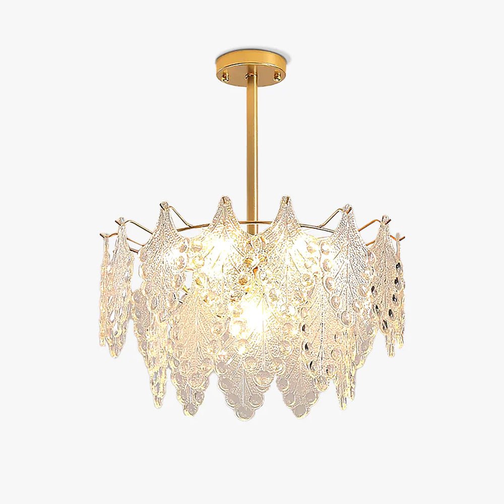 Tiered Carved Glass Chandelier - Vakkerlight