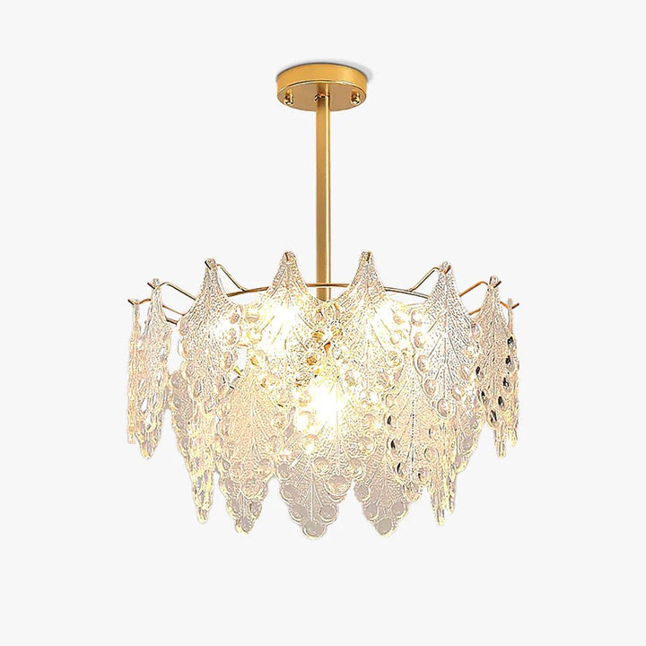 Tiered Carved Glass Chandelier - Vakkerlight