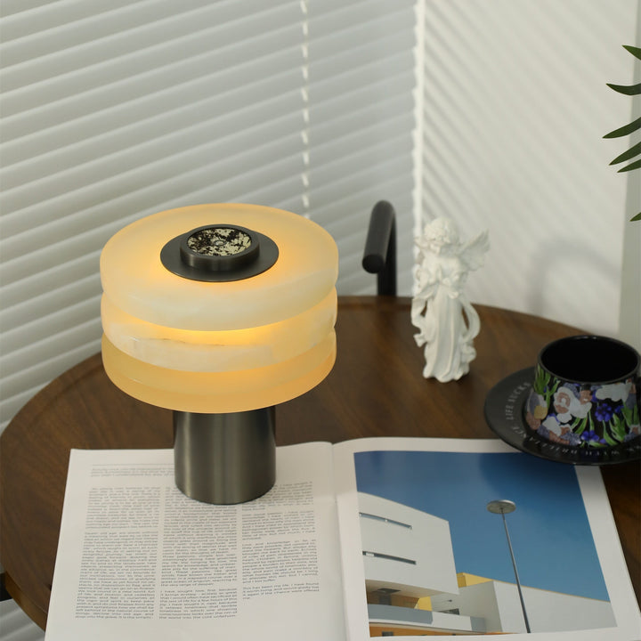 Tiered Obelisk Alabaster Table Lamp - Vakkerlight