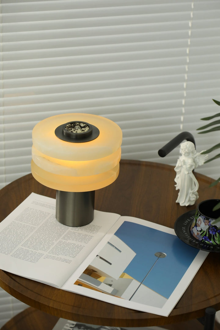Tiered Obelisk Alabaster Table Lamp - Vakkerlight