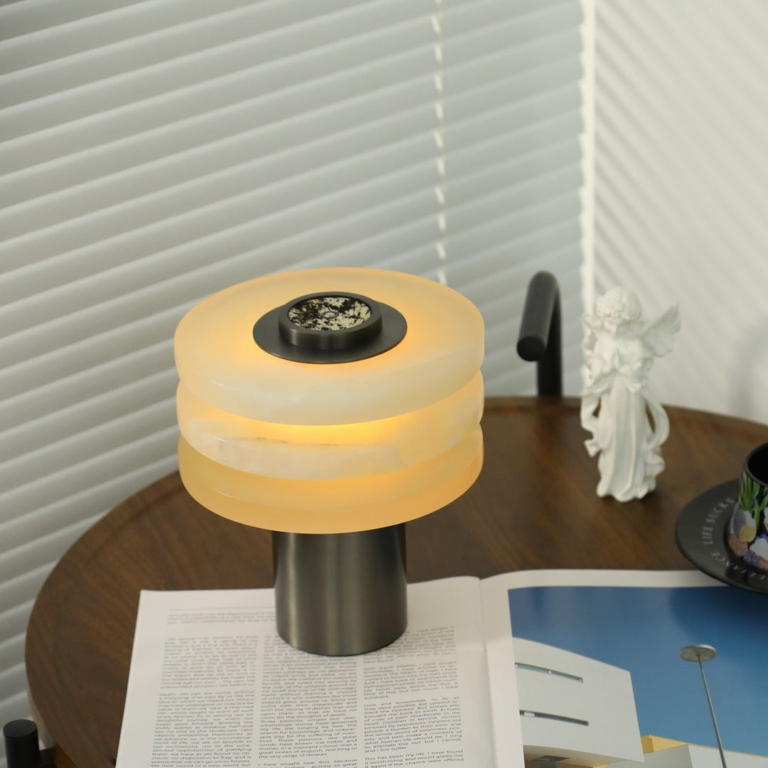 Tiered Obelisk Alabaster Table Lamp - Vakkerlight