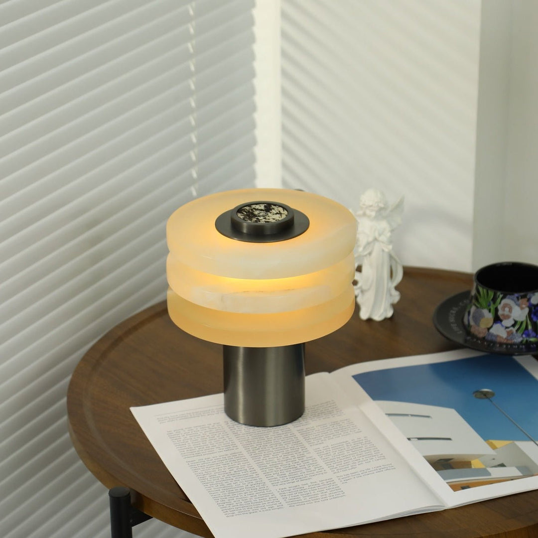 Tiered Obelisk Alabaster Table Lamp - Vakkerlight