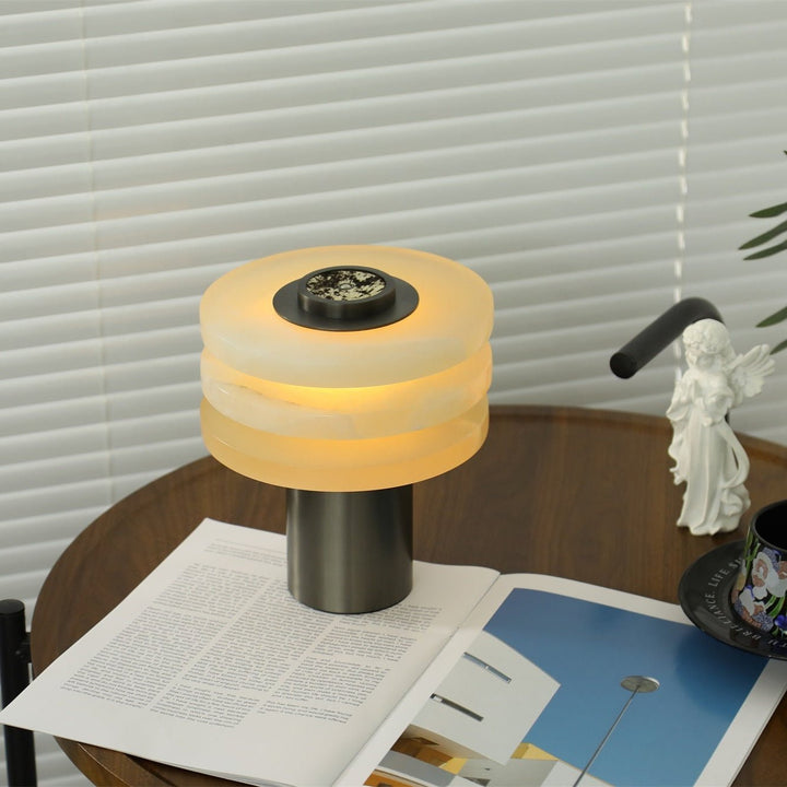 Tiered Obelisk Alabaster Table Lamp - Vakkerlight