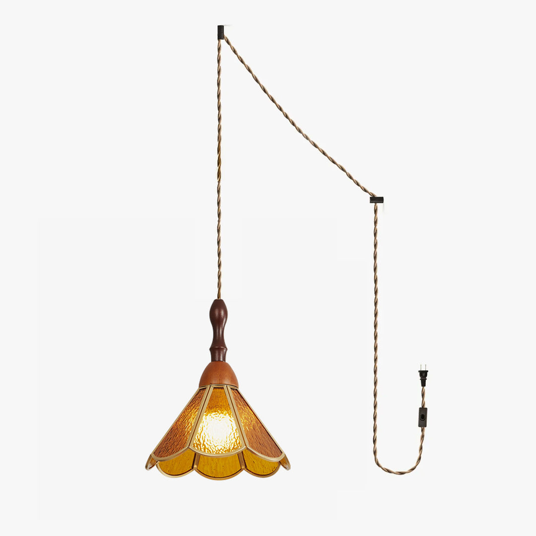 Tiffany Stained Glass Swag Pendant Lamp