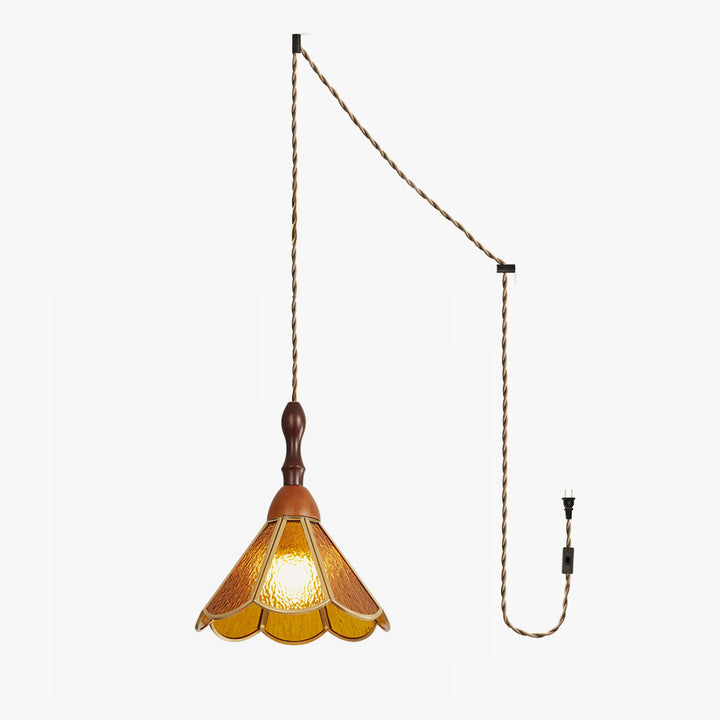 Tiffany Stained Glass Swag Pendant Lamp