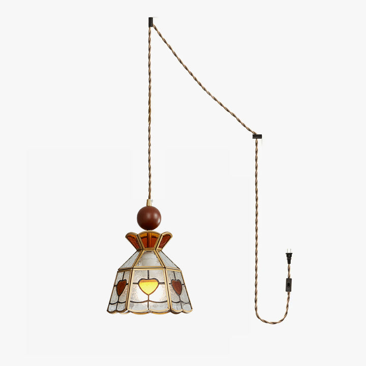 Tiffany Stained Glass Swag Pendant Lamp