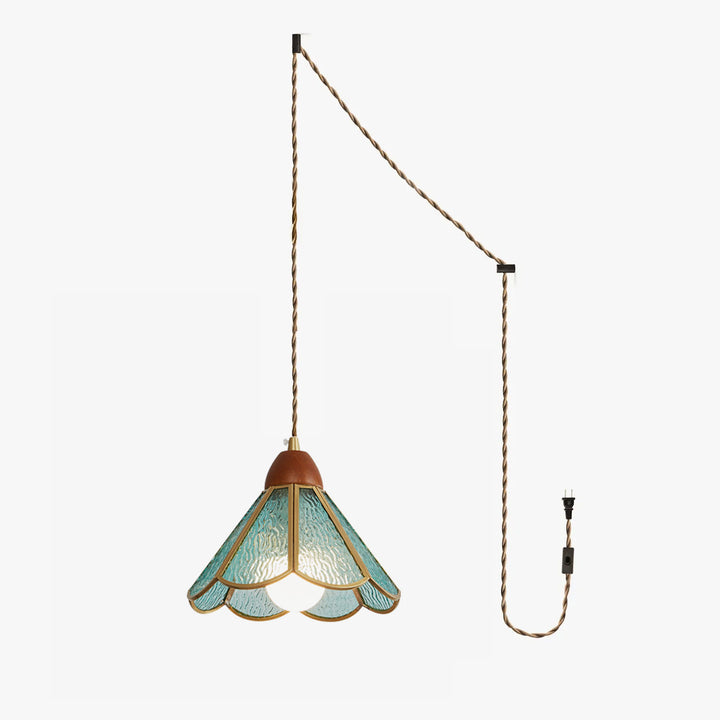 Tiffany Stained Glass Swag Pendant Lamp